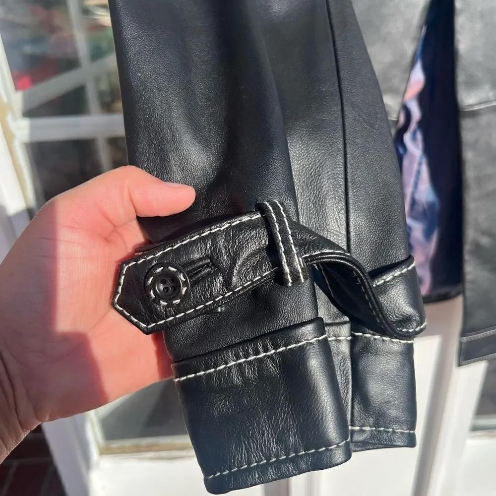 American Modern Alexander Julian Genuine Lambskin Leather Jacket